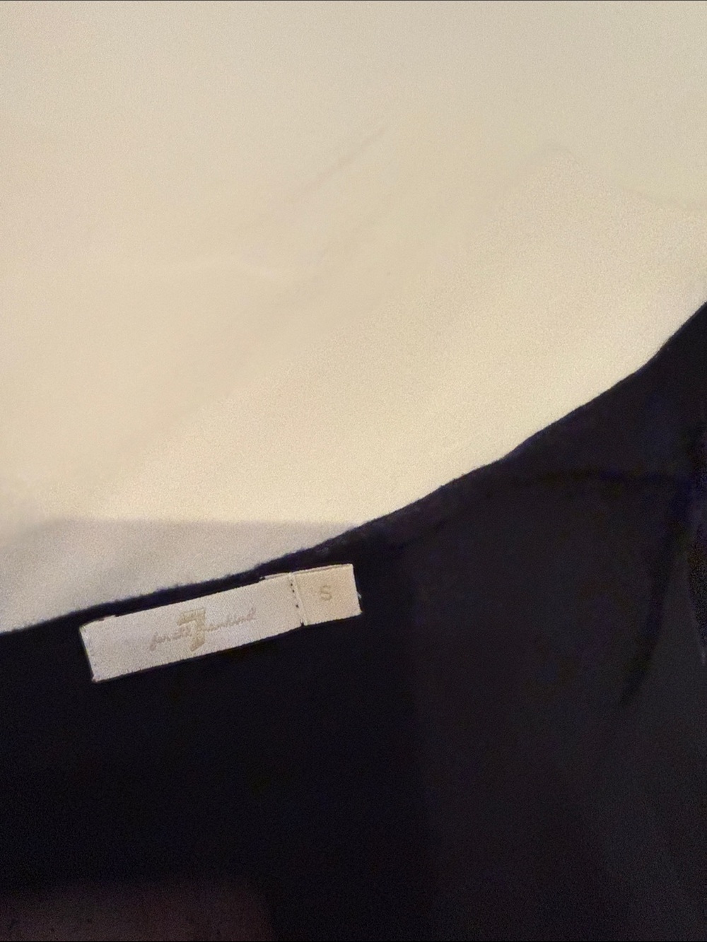 7 For All Mankind One-Shoulder Navy Blue Sleeveless Top - Picture 2 of 5